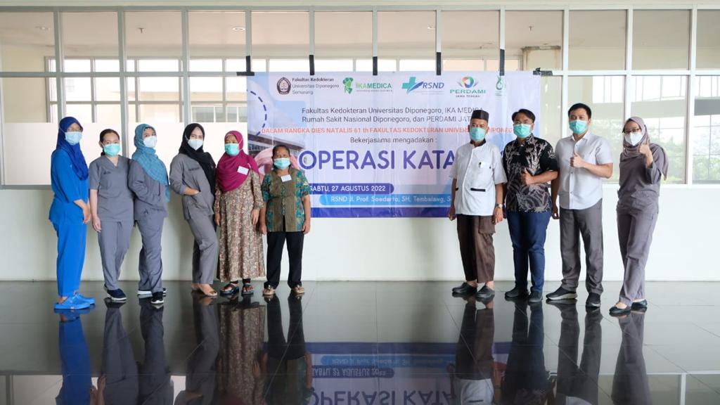 Peringati Dies Natalis ke-61, FK UNDIP Gelar Bakti Sosial Operasi Katarak